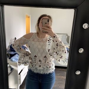 Willow and Clay Lace Floral Blouse